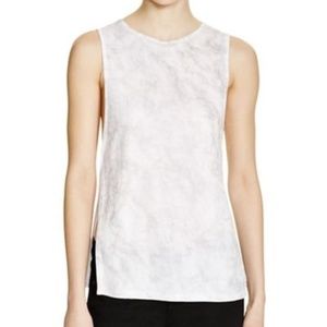 Benjamin Jay Women's White Isabella Side Slit Tank
